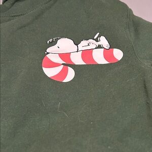 Target Green Sweater with Snoopy and Candy Cane